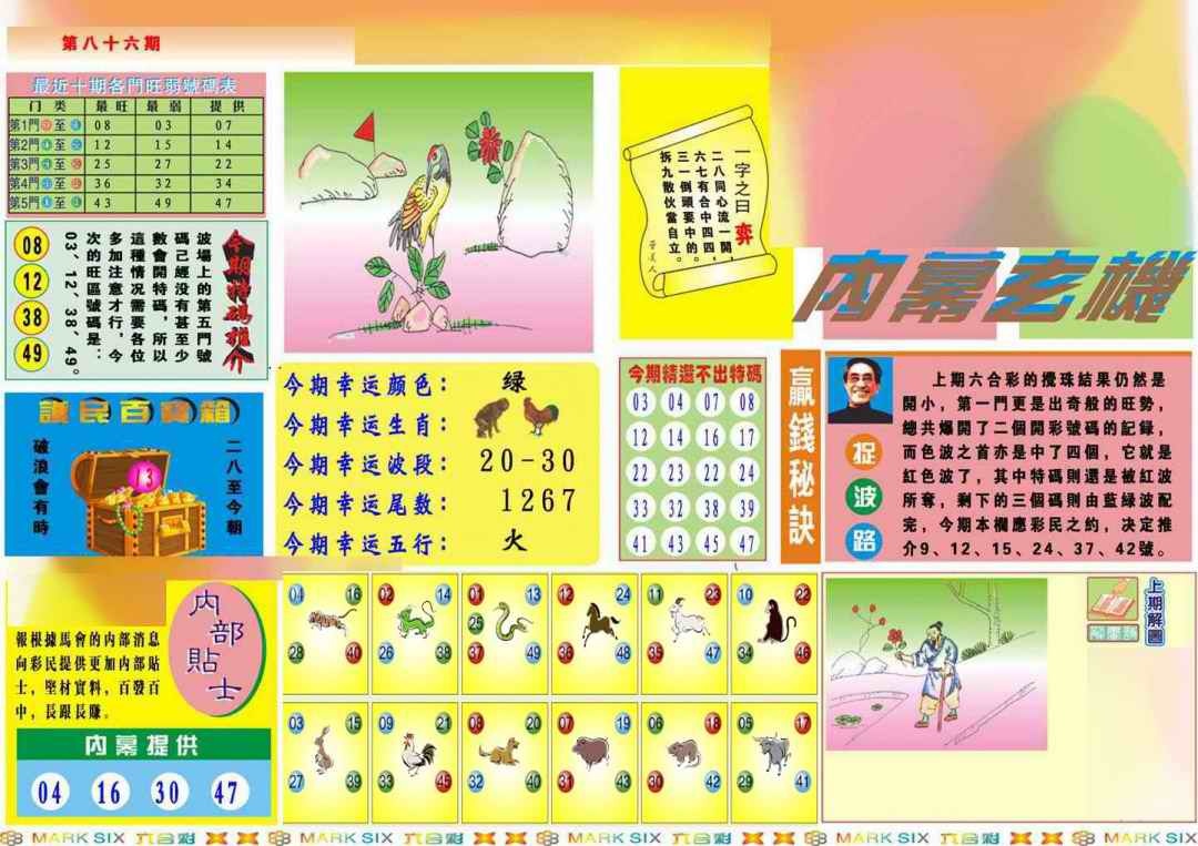 六合彩086期马经内幕A(新图推荐)