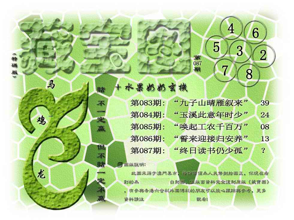 六合彩087期藏宝图(正版)