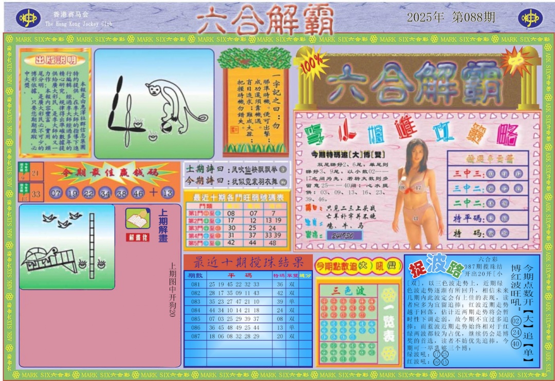 六合彩088期六合解霸A
