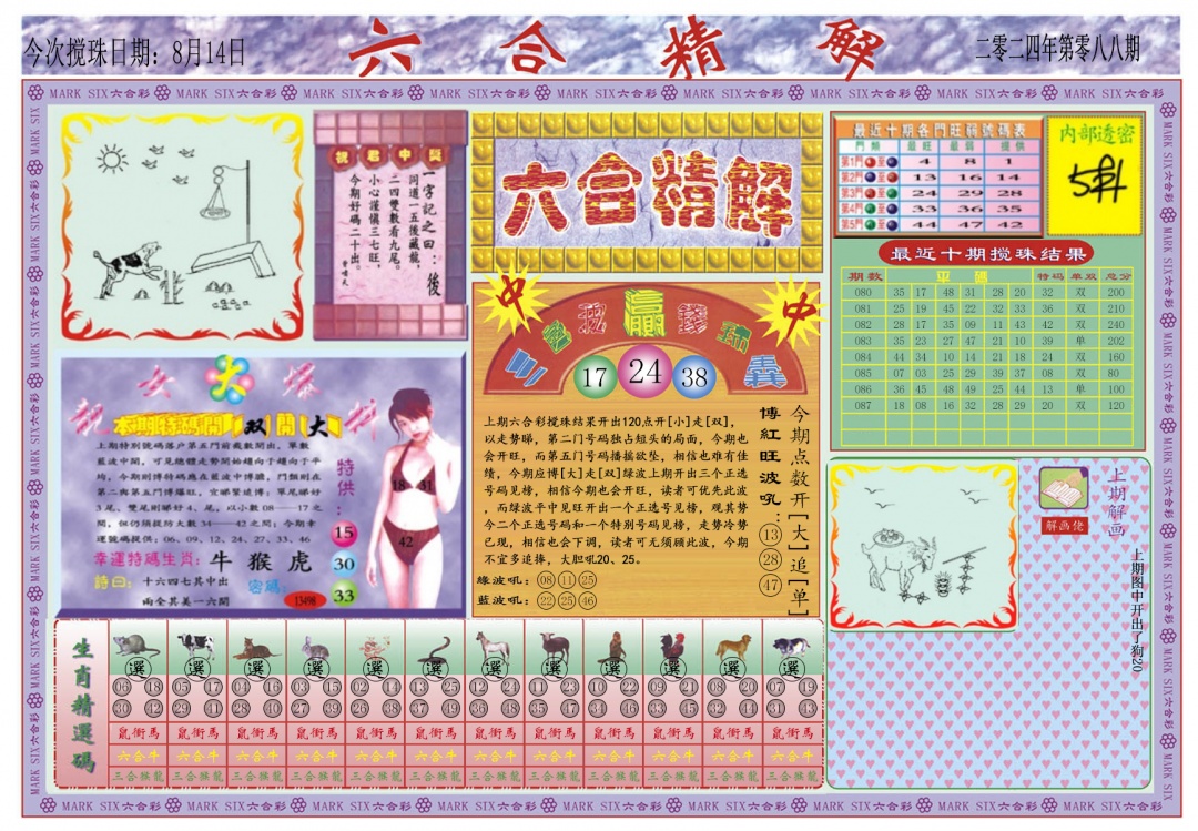 六合彩088期六合精解A