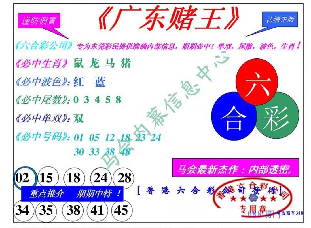 六合彩088期广东赌王