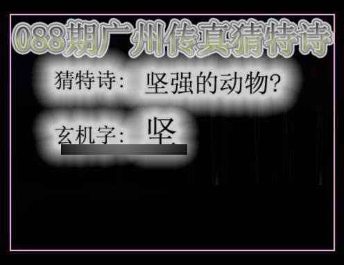 六合彩088期广州传真猜特诗
