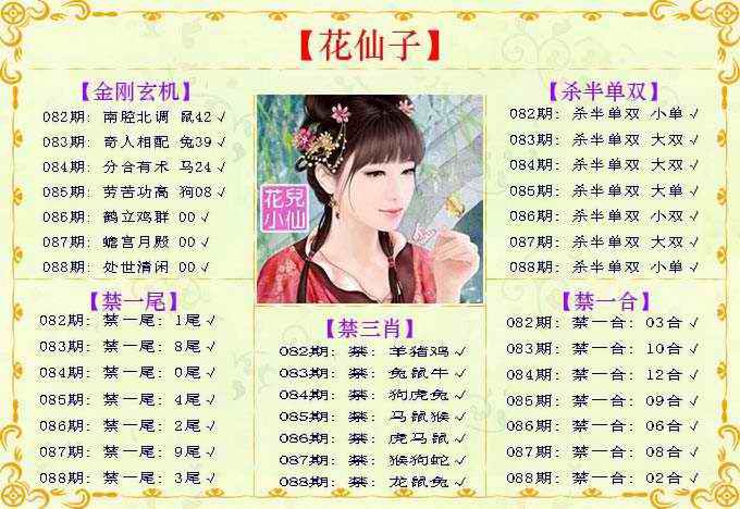 六合彩088期花仙子