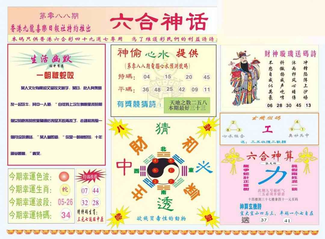 六合彩088期六合神话