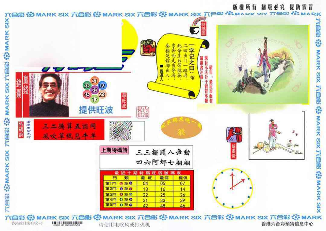 六合彩088期特码王(信封)
