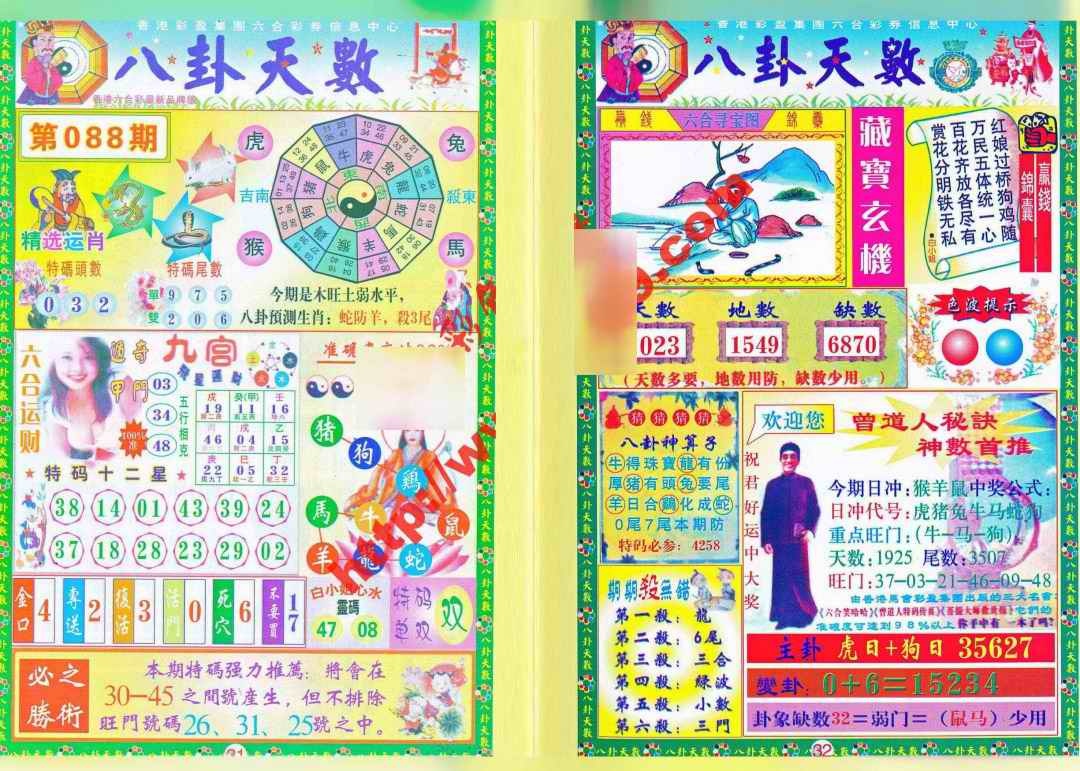 六合彩088期八卦天数