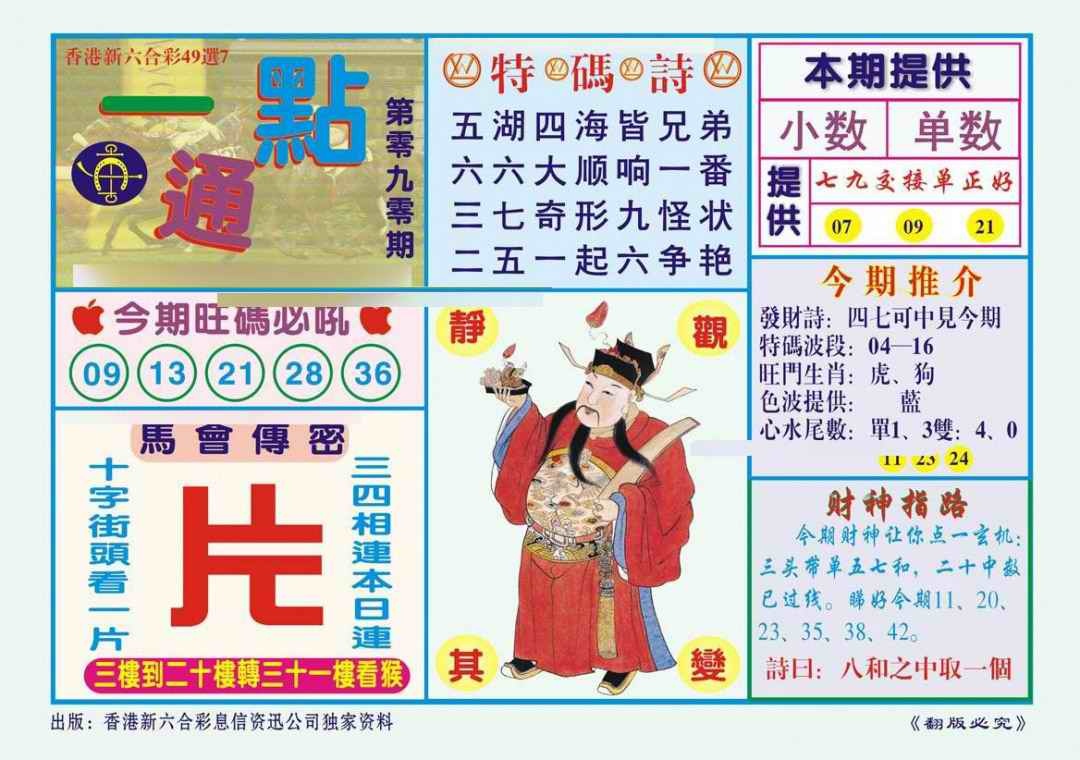 六合彩090期一点通（新图）