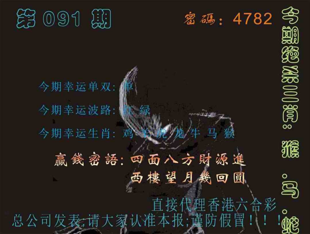 六合彩091期马经特码报