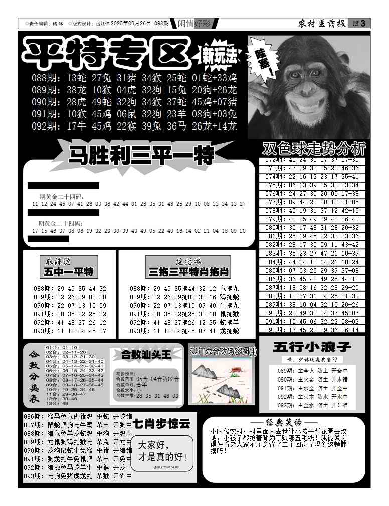 六合彩093期新粤彩(闲情好彩F)