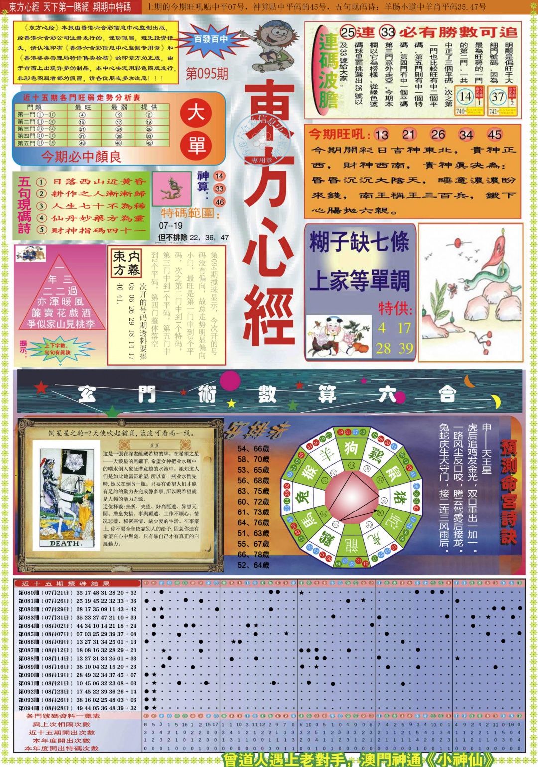六合彩095期东方心经A