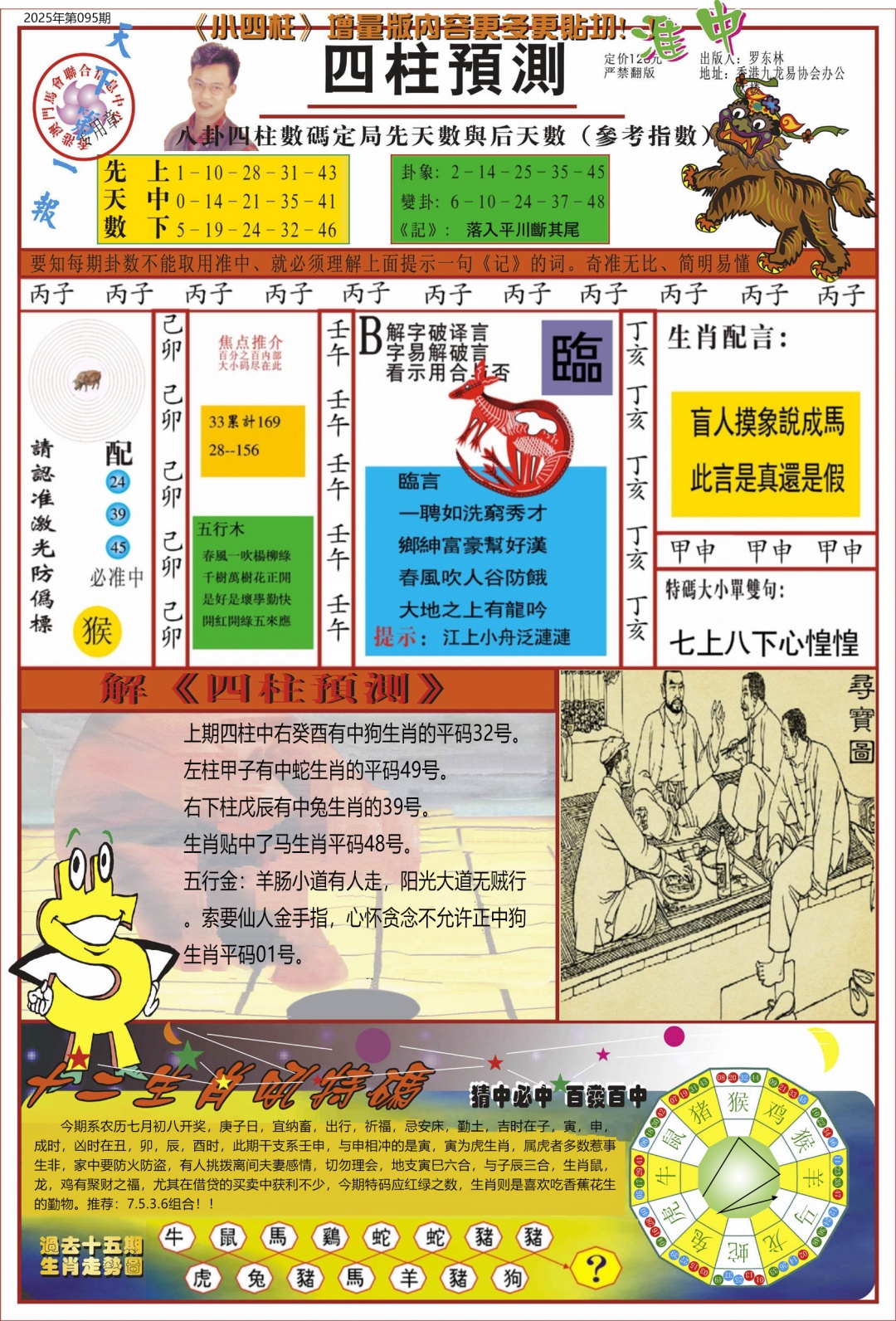 六合彩095期中四柱预测A