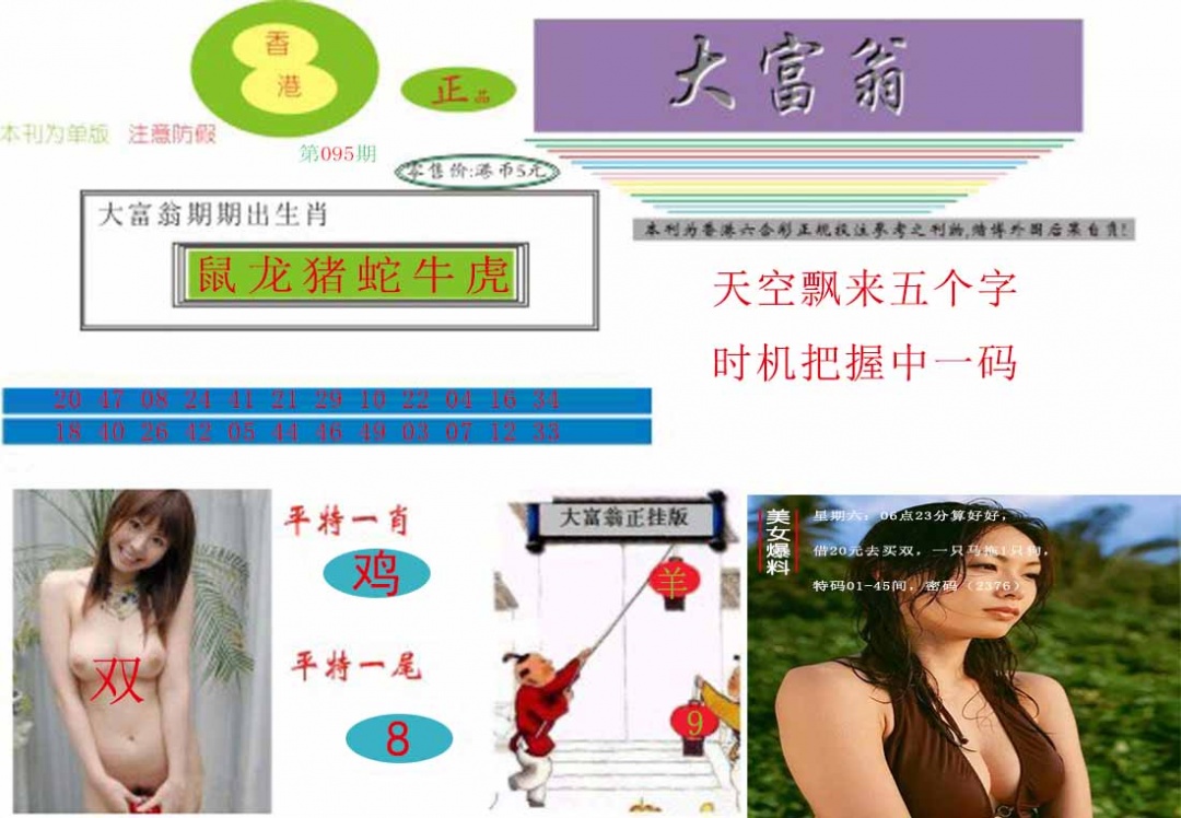 六合彩095期大富翁