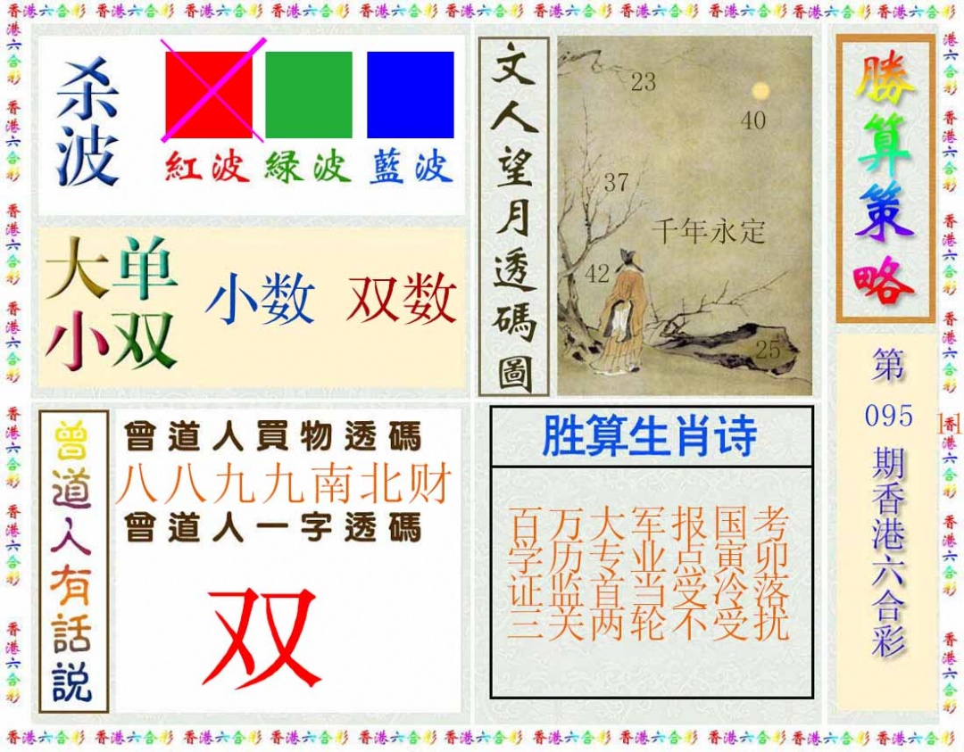 六合彩095期胜算策略(彩)