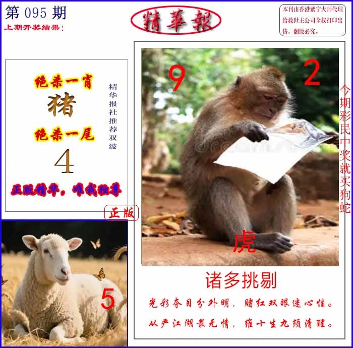 六合彩095期新精华报报