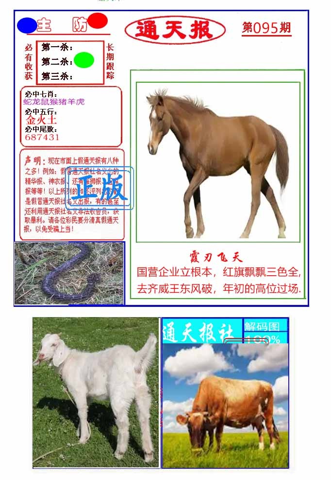 六合彩095期通天杀波图1