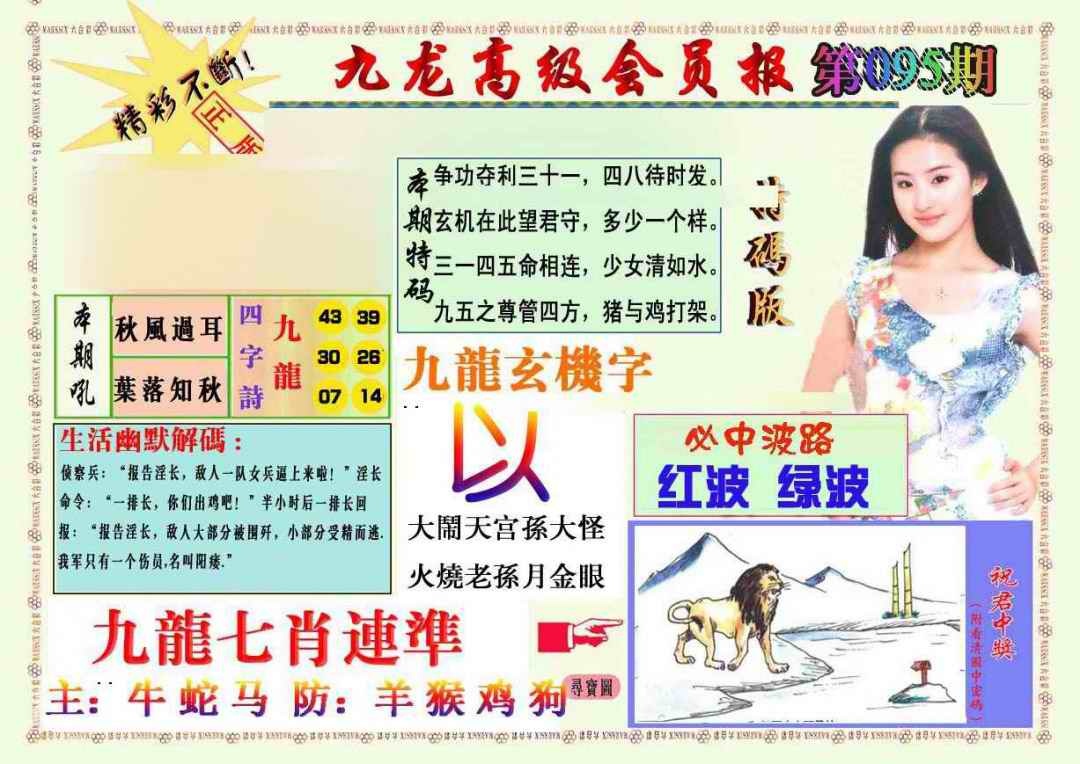 六合彩095期九龙高级会员报