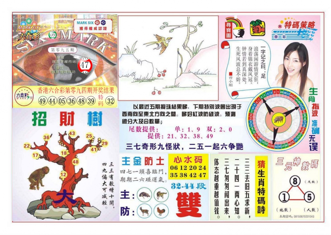 六合彩095期天眼神算