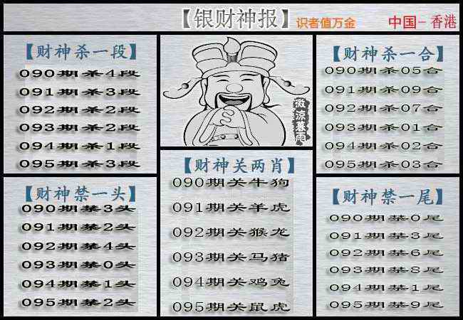六合彩095期银财神
