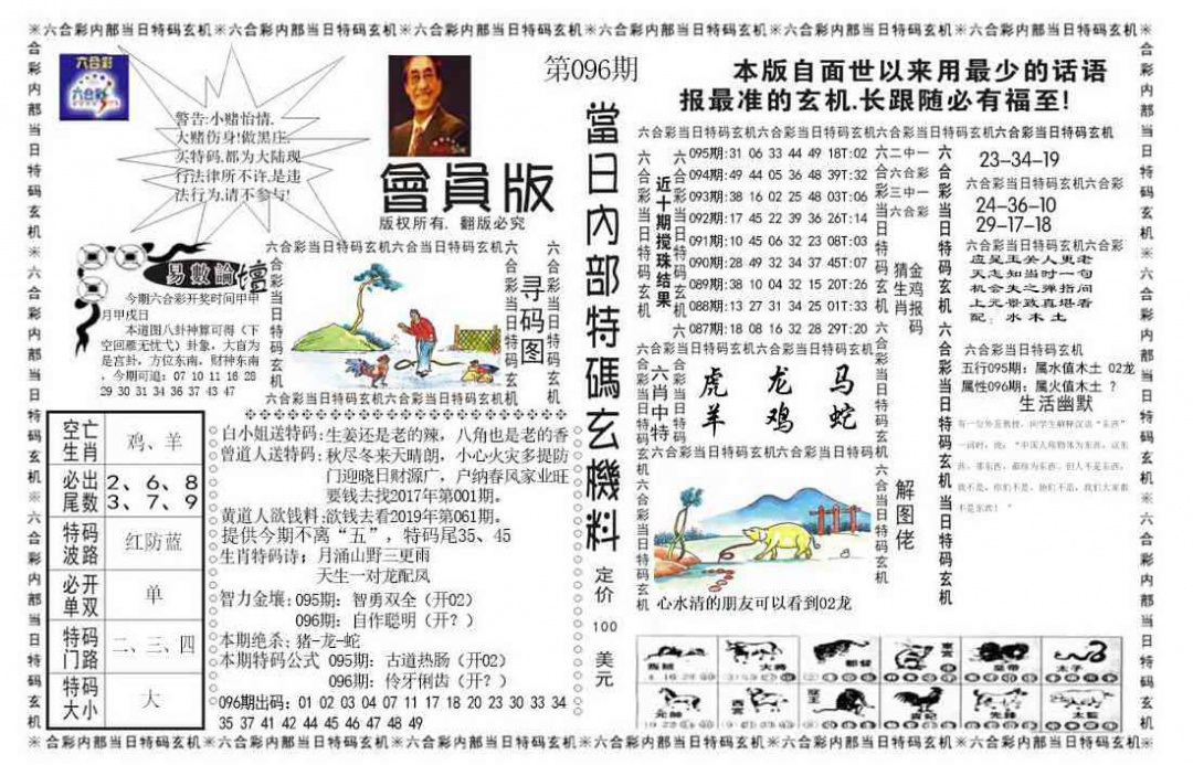 六合彩096期当日特码玄机报