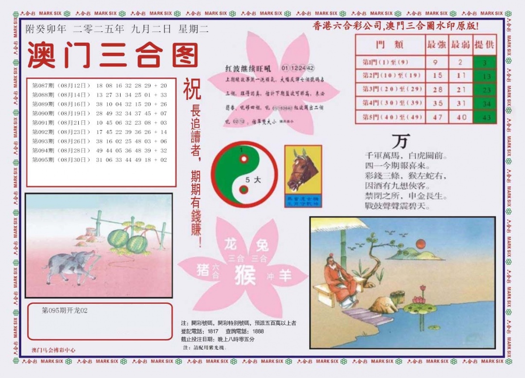 六合彩096期4-澳门三合