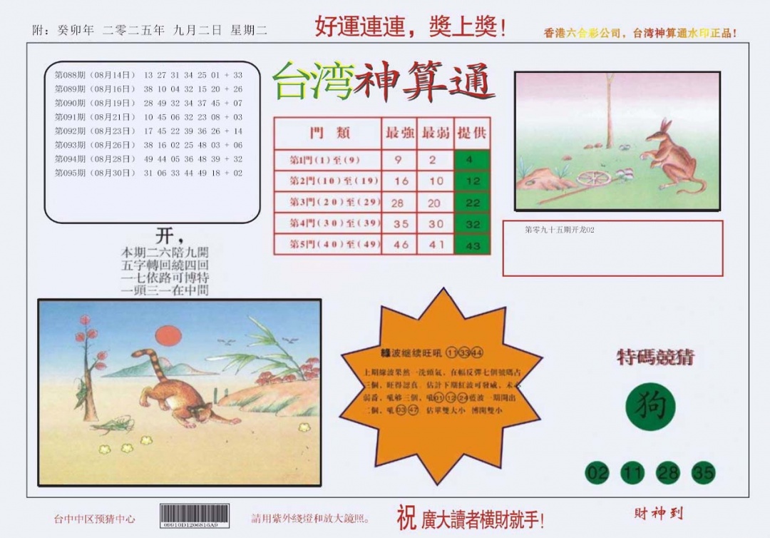 六合彩096期4-台湾神算