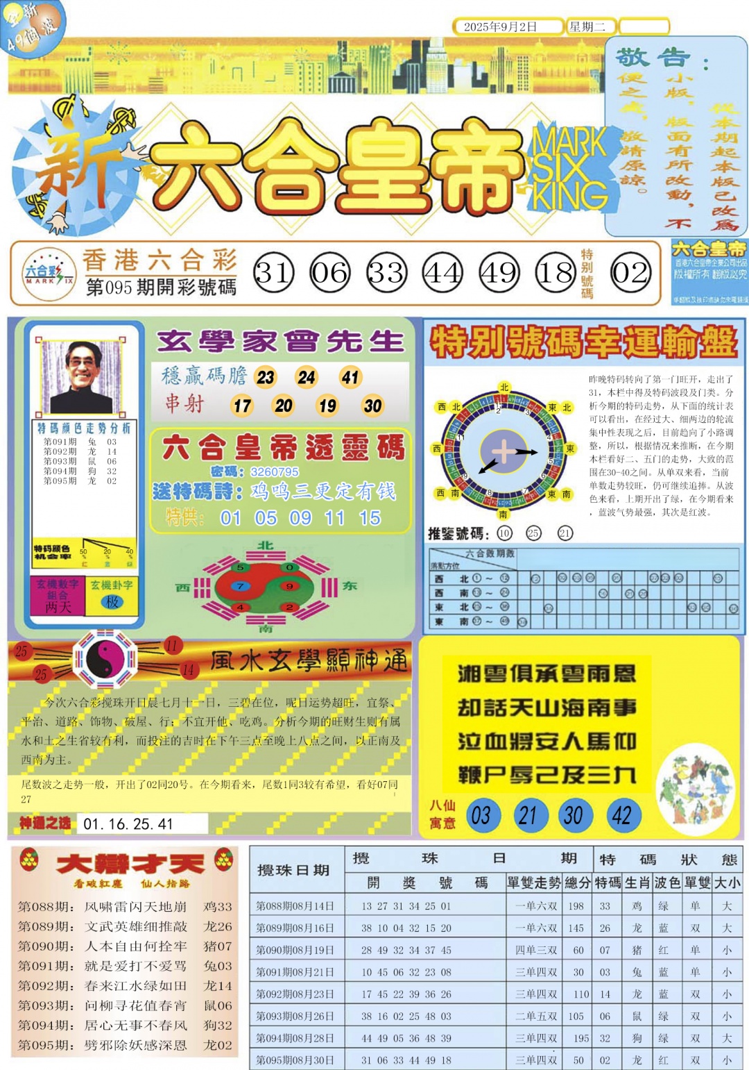 六合彩096期六合皇帝A