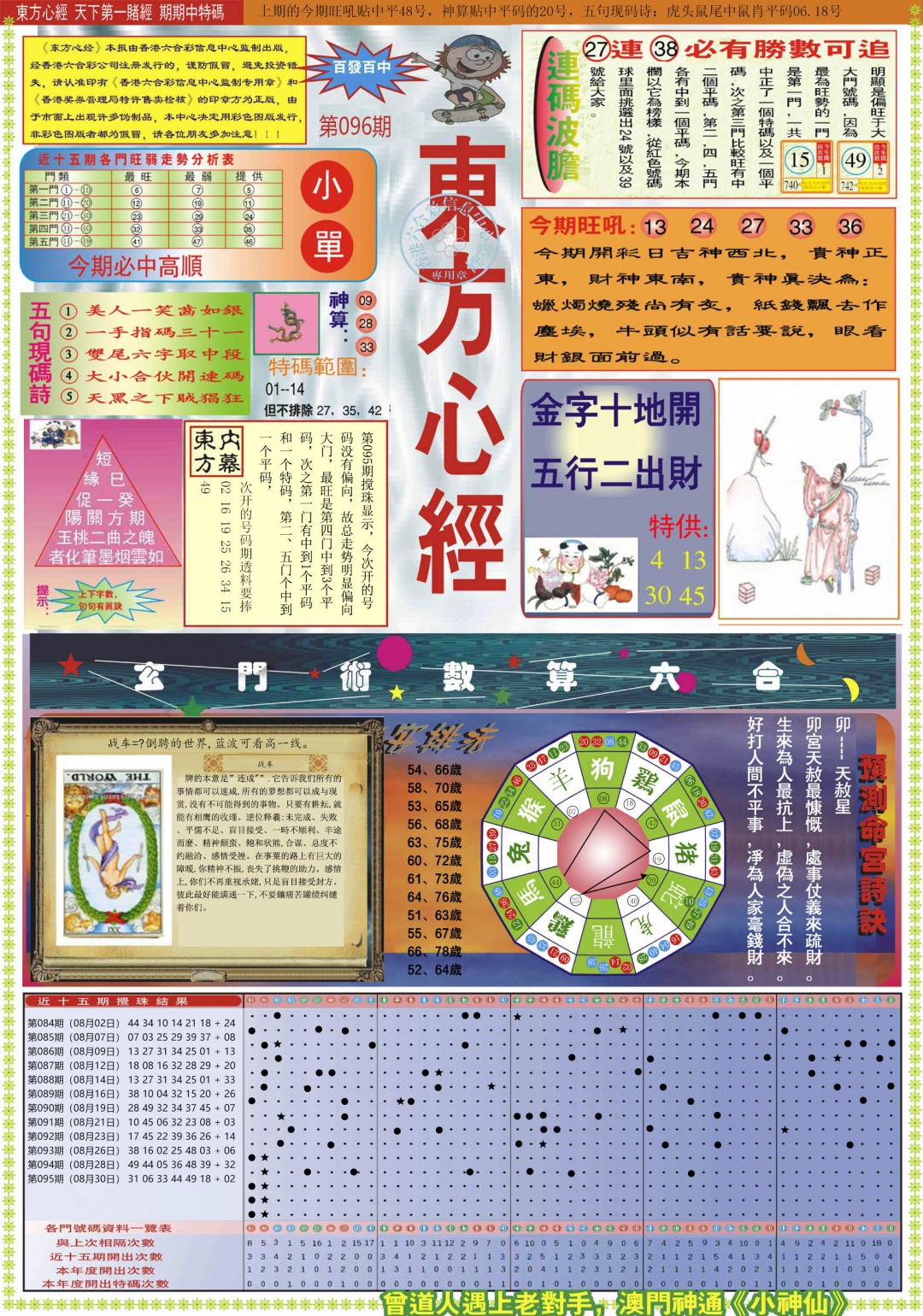 六合彩096期东方心经A