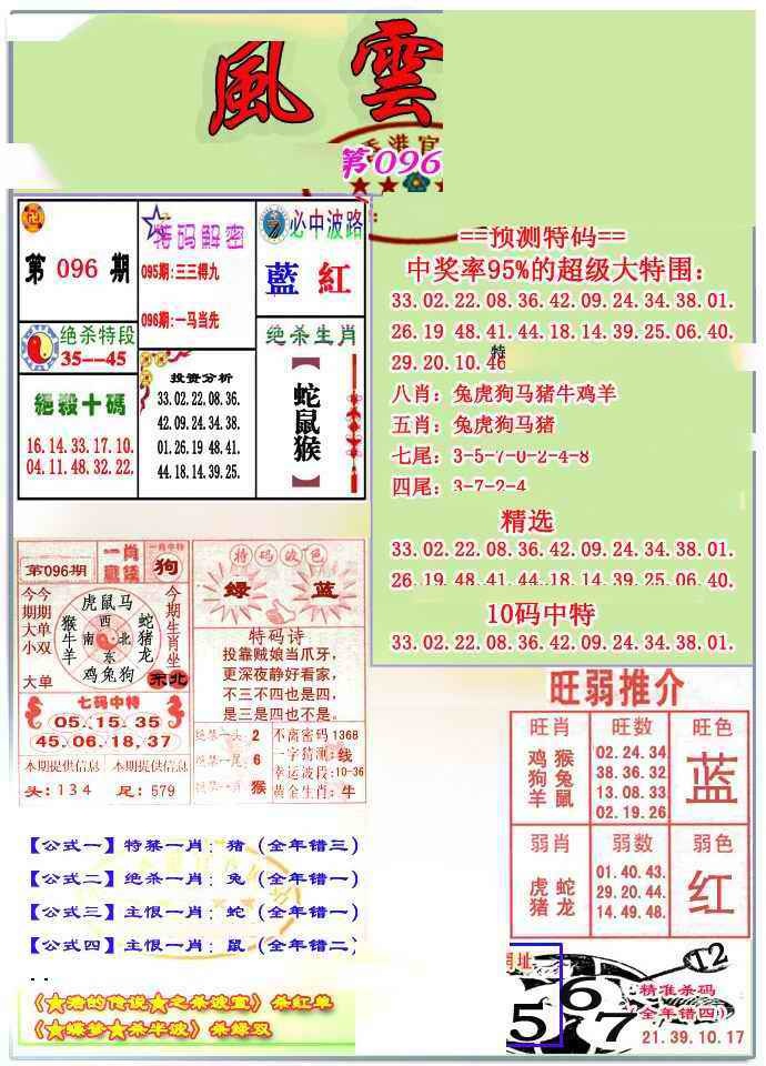 六合彩096期风云榜