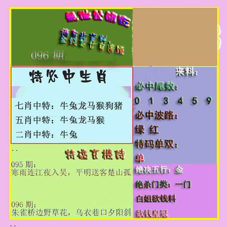 六合彩096期波肖门尾最佳公开版