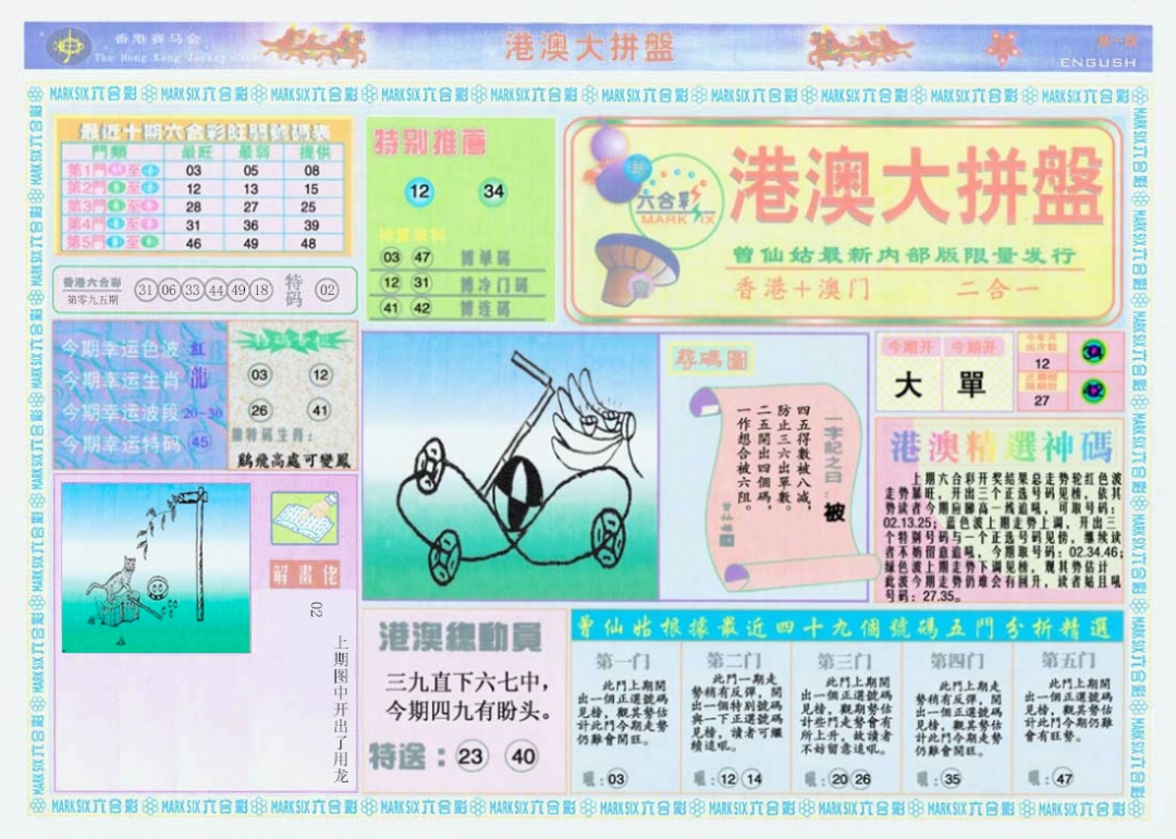 六合彩096期港澳大拼盘A