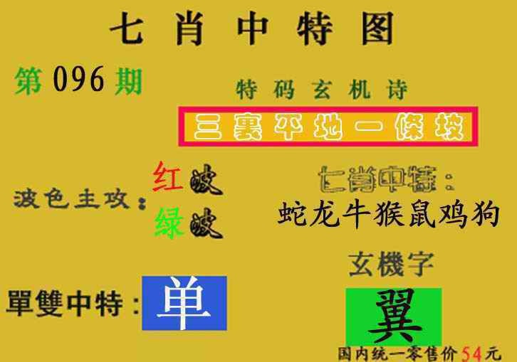六合彩096期七肖中特(新图)