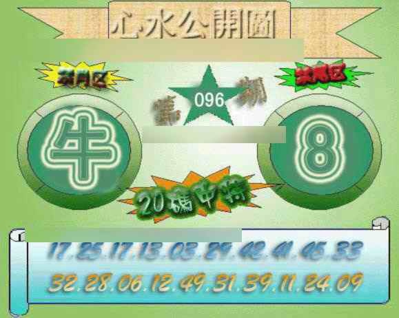 六合彩096期心水公开图
