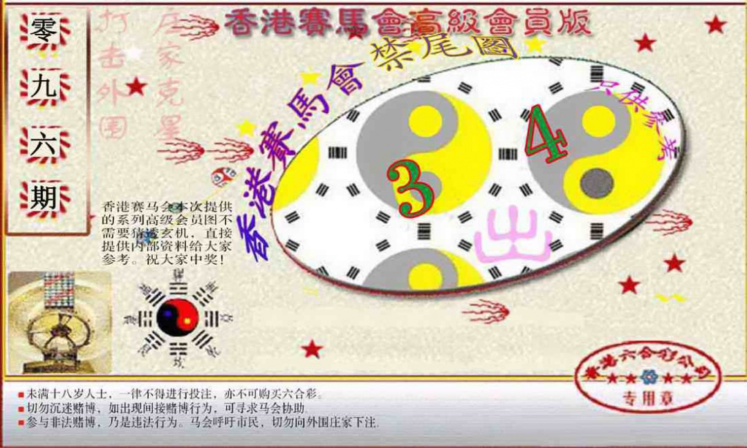 六合彩096期赛马会高级禁尾图(新）