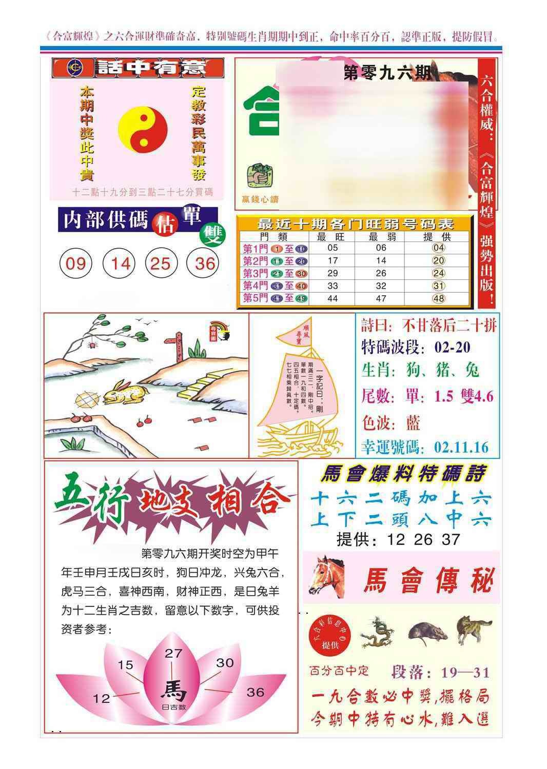 六合彩096期合富辉煌(新图)