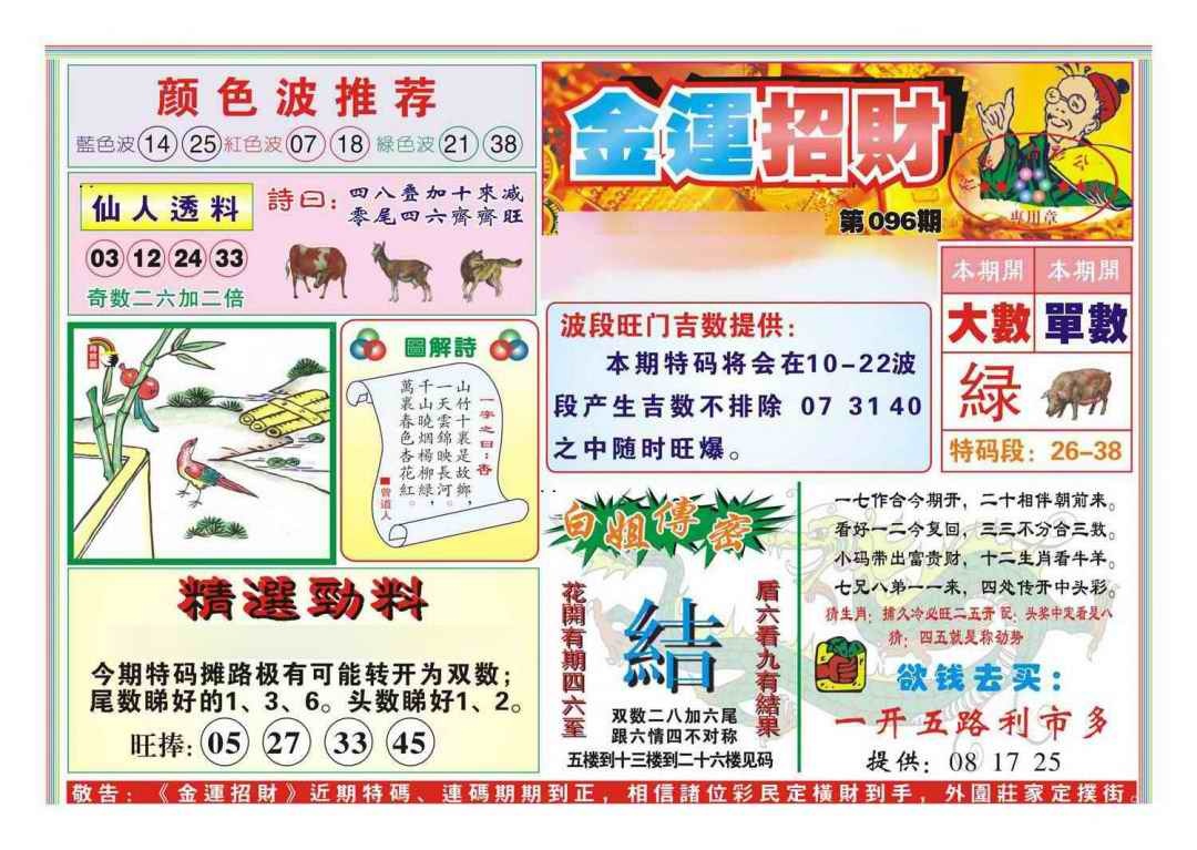 六合彩096期金运招财(新图)