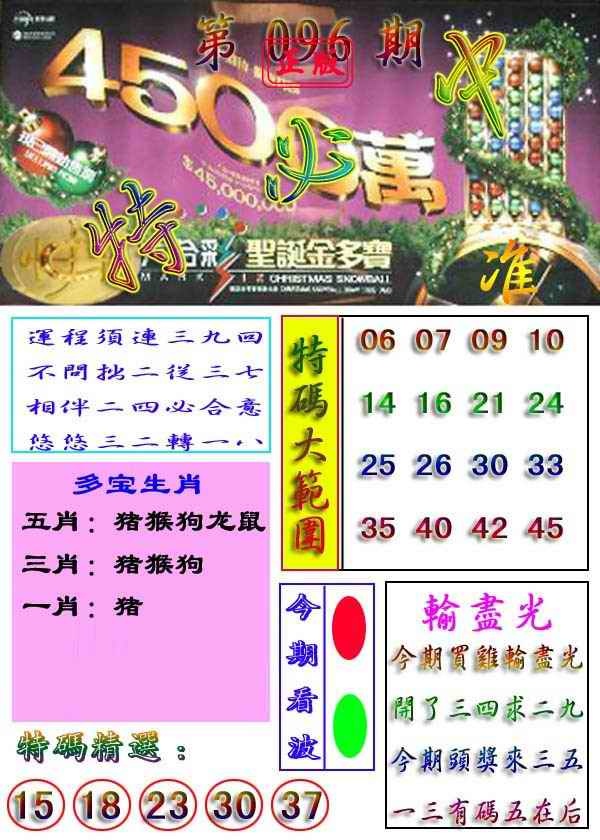 六合彩096期特