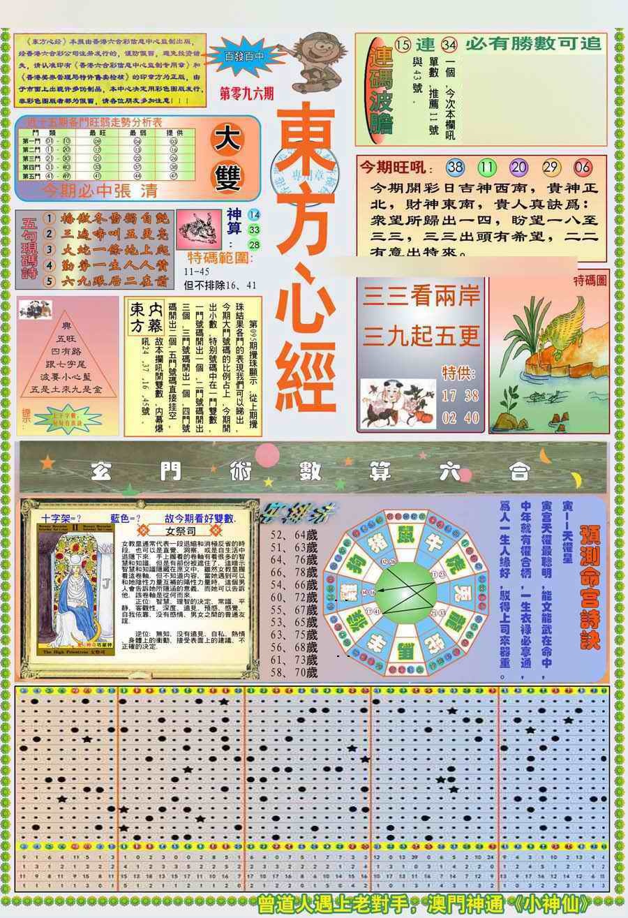 六合彩096期(新版)东方心经A