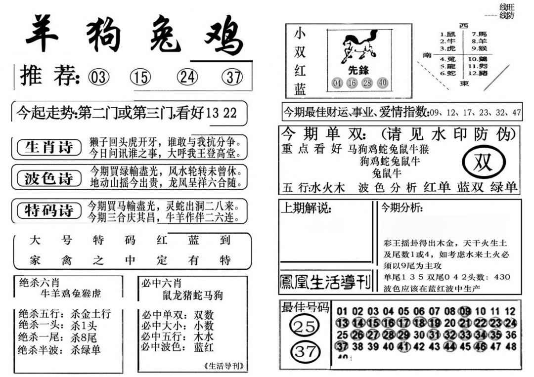六合彩096期生活快报(新料)