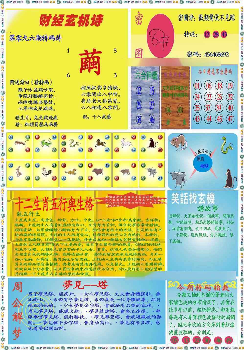 六合彩096期马经财经B(新图推荐)