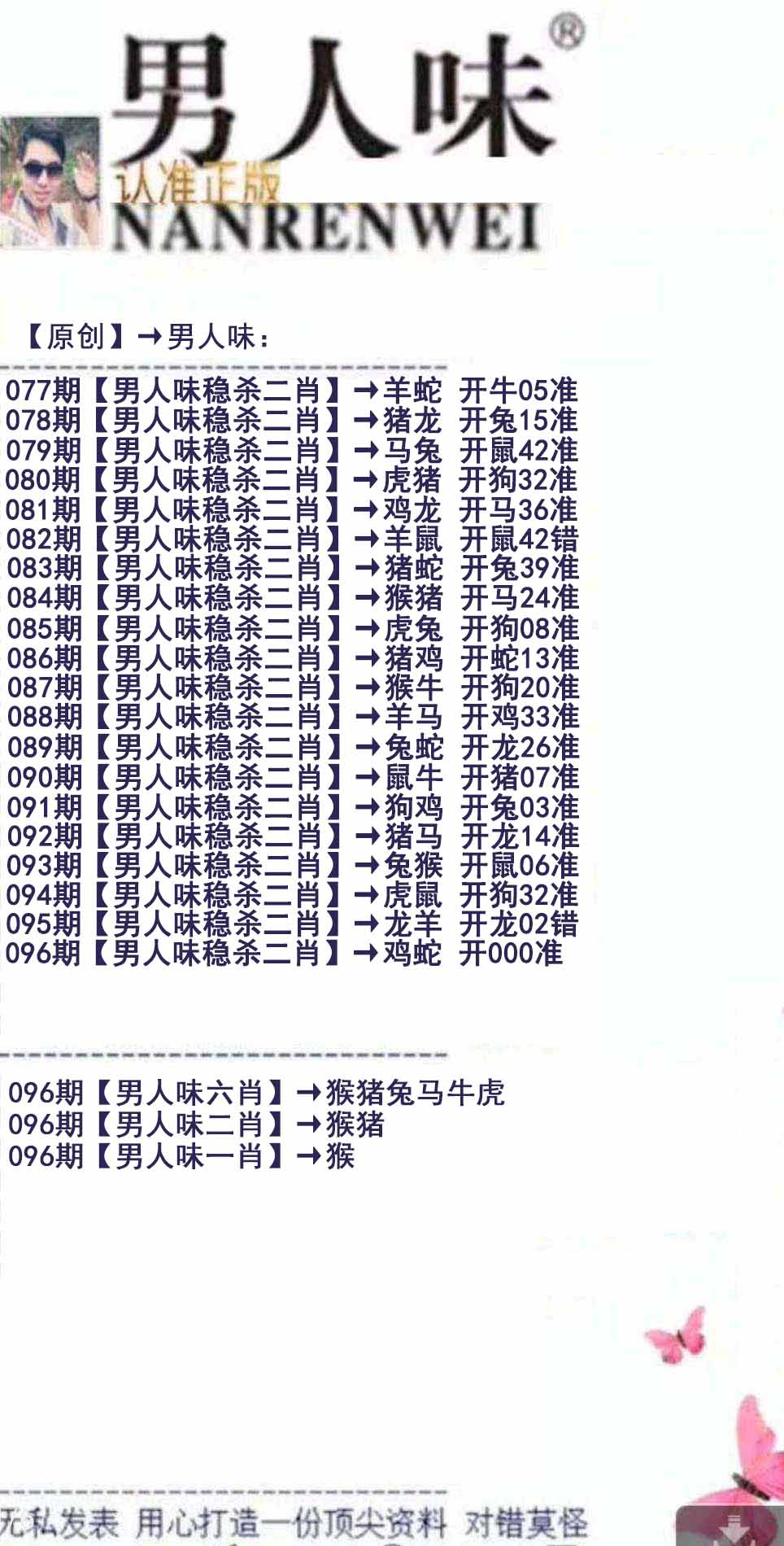 六合彩096期男人味