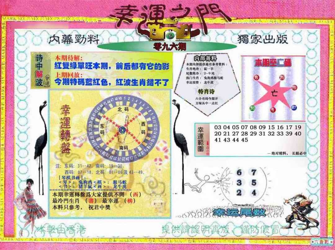 六合彩096期幸运之门