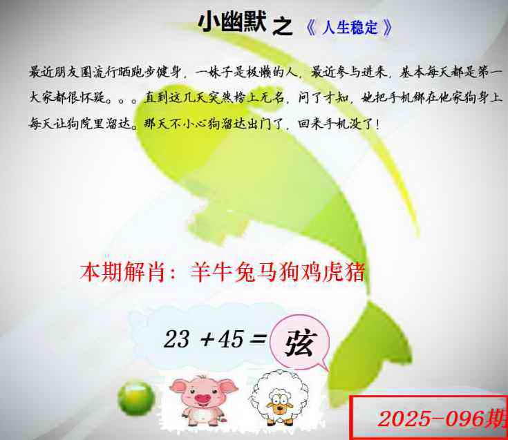 六合彩096期幽默玄机