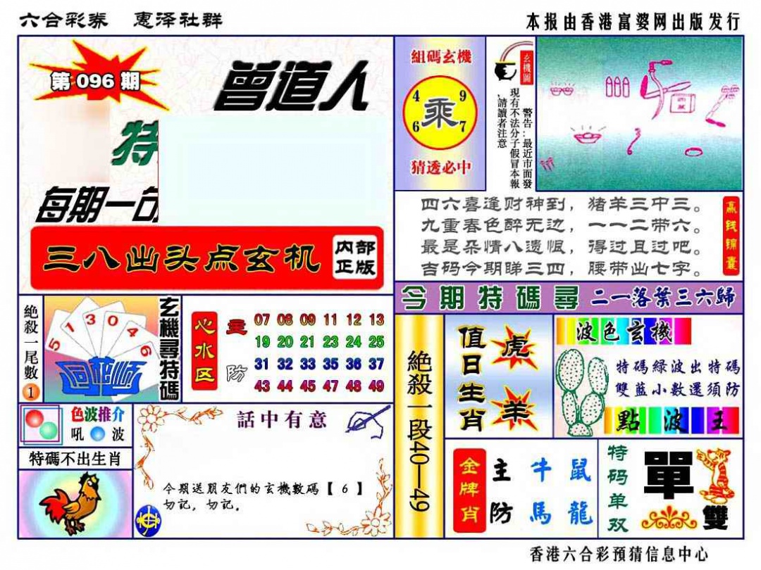 六合彩096期赠道人特马金手指