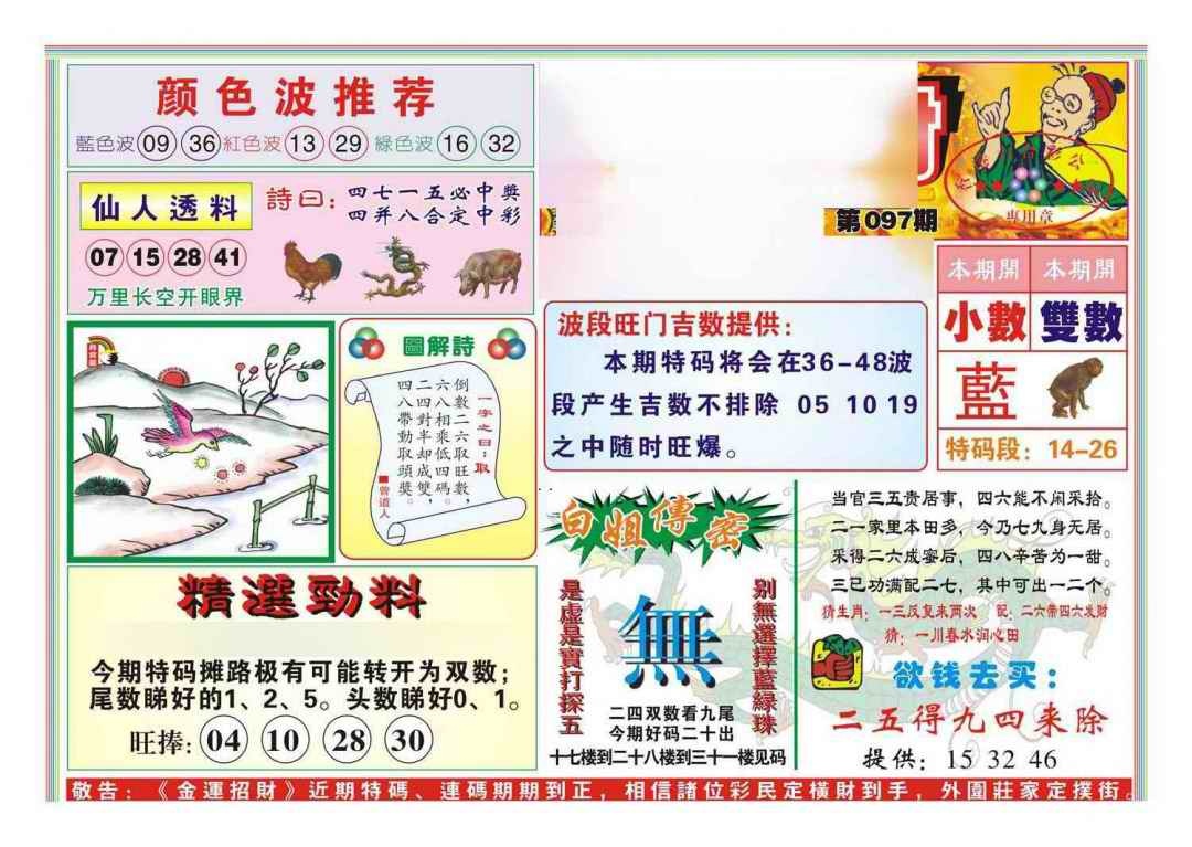 六合彩097期金运招财(新图)