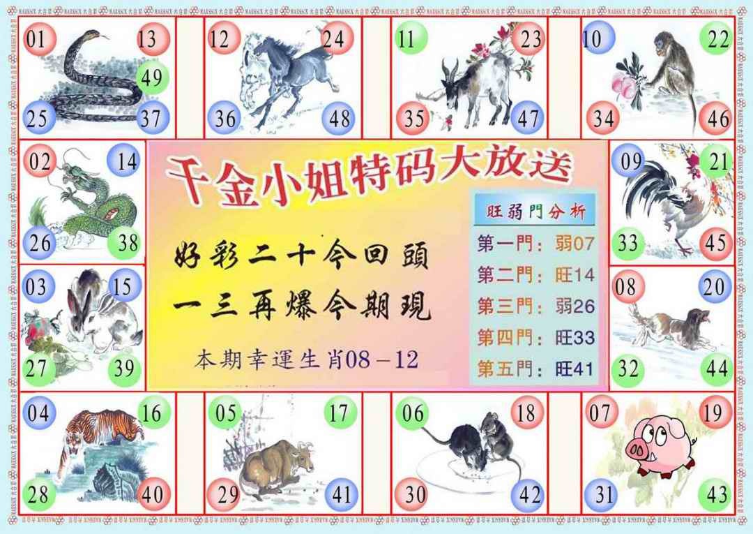六合彩097期(新版)千金小姐B