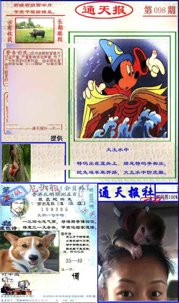 六合彩098期实力通天报