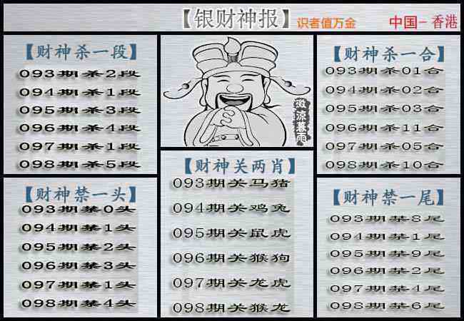 六合彩098期银财神
