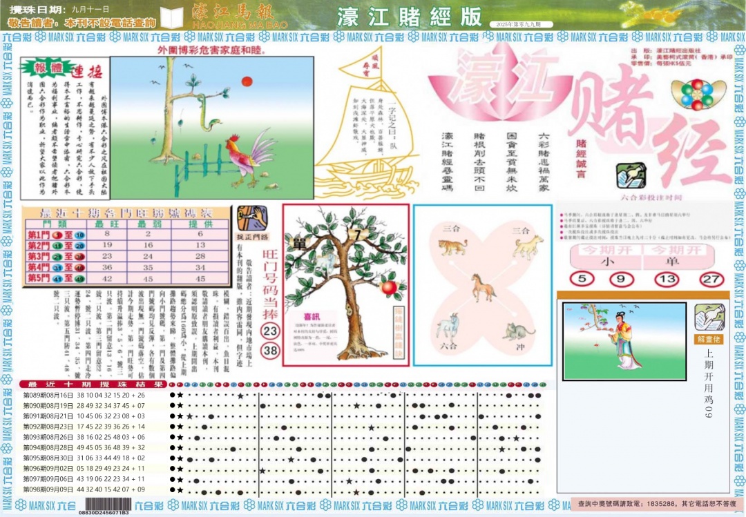 六合彩099期濠江赌经A