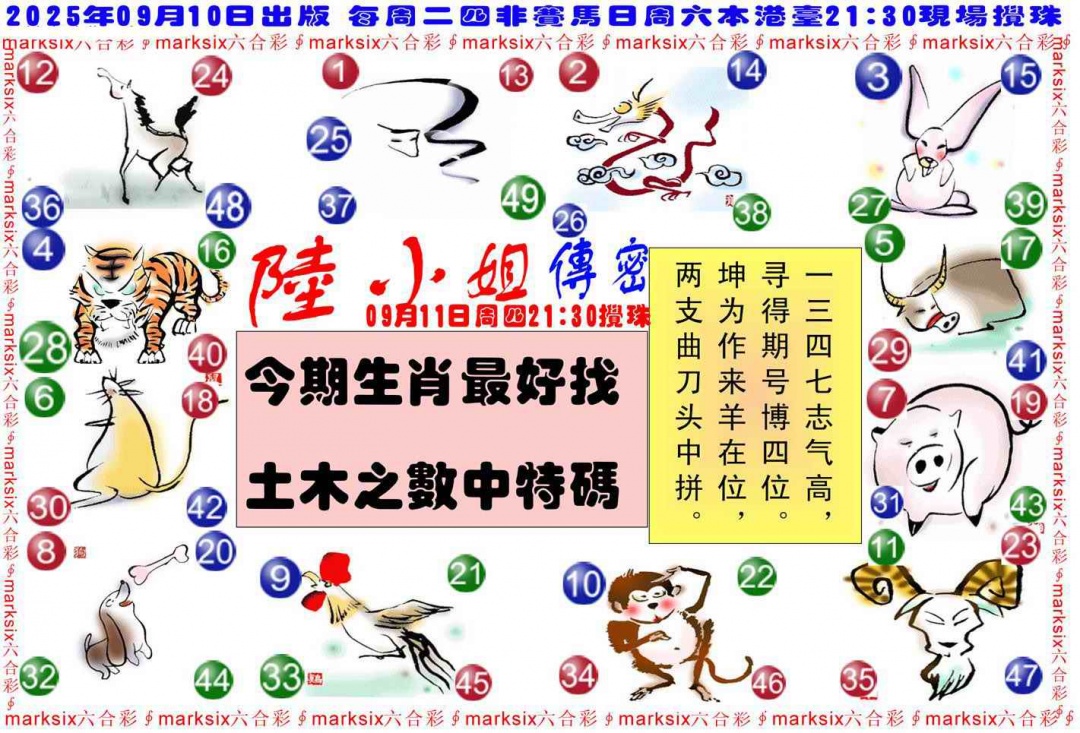 六合彩099期陆小姐传密B