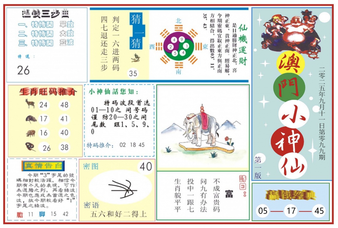 六合彩099期澳门小神仙-1